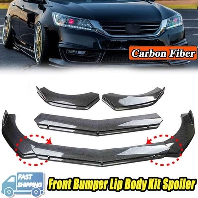 For Volvo S40 S60 S70 S80 Carbon Fiber Front Bumper Lower Lips Spoiler Splitter Foto 1 de 4
