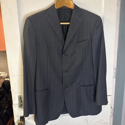 Vestimenta Italy Blazer 42R Gray 100% Wool Classic 3 Button Sport Coat Jacket - Image 1 of 4
