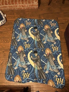 Vintage Rare 2001 Harry Potter Plush Fleece Blanket Throw Cover Hermine - Bild 1 von 1