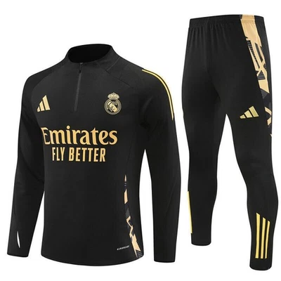 REAL MADRID Tracksuit Sportswear Adult/ Kids Jumper Training Set Tops+Pants 2PCS NEW