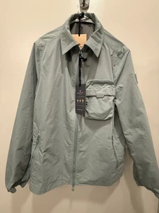 Belstaff Board Overshirt Jacket XL Steel Green Windbreaker NWT $325 Retail - Picture 1 of 9