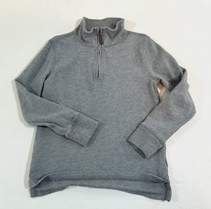 J Crew Crewcuts 1/4 Zip 100% Cotton Sweater Gray Christmas Fall {Boys 6-7} - Picture 1 of 10