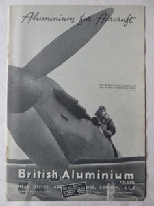 8/1939 PUB BRITISH ALUMINIUM VICKERS ARMSTRONGS SPITFIRE QUILL ORIGINAL AD - Imagen 1 de 1