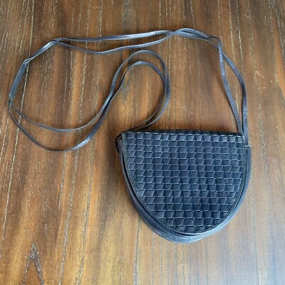 Bolso de Mano Unisa Vintage Bandolera Sillín con Cuero Tejido Negro Boho Hecho en Brasil Foto 1 de 4