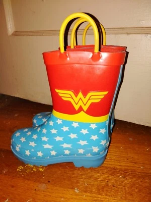 Wonder Woman Girls Size 10 Rain Boots-children - Image 1 of 4