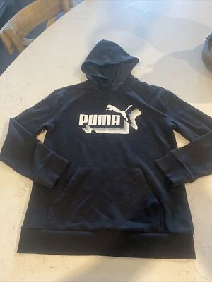 Suéter Puma Grande Negro Pullover Sudadera con Capucha Logo Juvenil Foto 1 de 3
