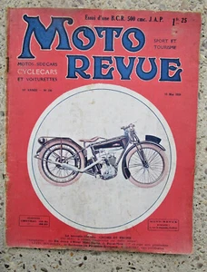 Moto Revue No. 196 May 1926 / tests of a B.C.R 500 cc JAP / cyclecars - Picture 1 of 1