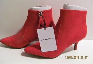 Damen-Stiefeletten Delilah rot mit Absatz modisch – wer trägt – rot – Größe 5,5 - Bild 1 von 11