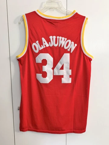 ADIDAS HOUSTON ROCKETS Hakeem olajuwon Red Vintage Stitched jersey #34 Cover