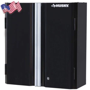 Garage Cabinet Ready to Assemble 24 Gauge Steel Wall Mounted Black FREE SHIPPING - Picture 1 of 12