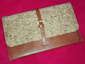 Cork Stylish Sling Clutch Folder Handmade Eco-Friendly & Sustainable Material - Picture 1 of 9