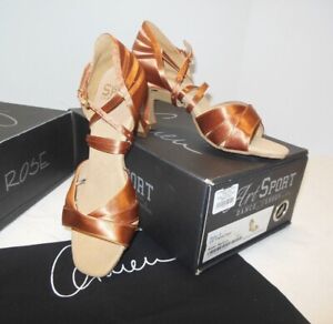 Ray Rose Carmen-333 Satin Strappy Latin Ladies shoes satin ballroom flared heel
