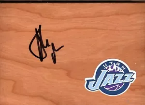 Utah Jazz Alec Burks Signed Floorboard COA - Picture 1 of 1