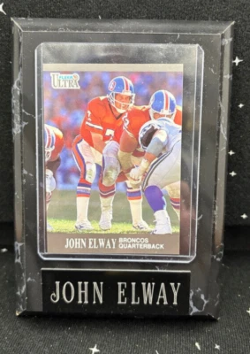 Placa de tarjeta "John Elway" de colección de los Denver Broncos 4,5"x6" Foto 1 de 4