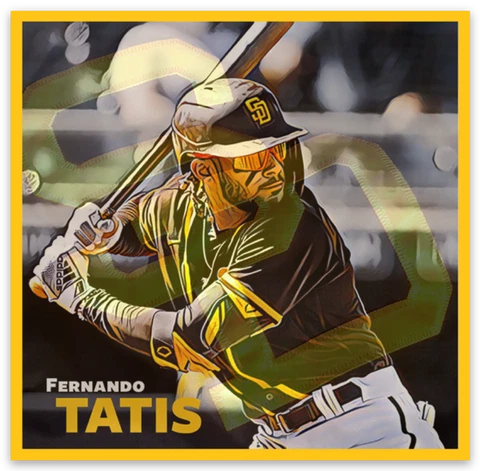 Fernando Tatis Jr. San Diego Padres Character Rendering MLB Baseball MAGNET Cover