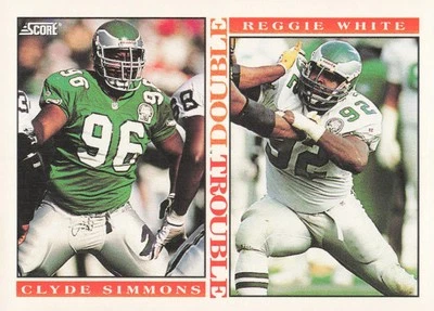 1993 Score #416 Clyde Simmons / Reggie White DT - Image 1 of 2
