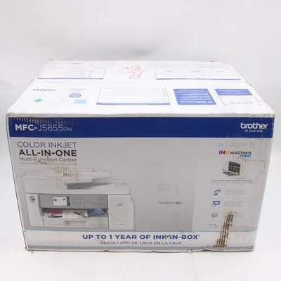 Brother MFC-J5855DW INKvestment Tank All-in-One Printer w/ 1 Year Ink in Box - Image 1 of 4