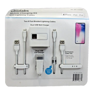 Kit de carga móvil Ubiolabs con cables de iluminación para iPhone ART. 1223209 NUEVO Foto 1 de 4