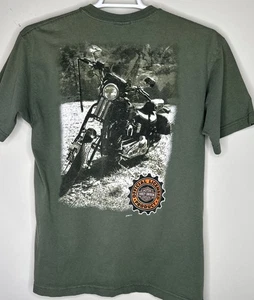 Vintage Harley Davidson 1996 Official Licensed Army Green Tshirt Medium Buttons - Bild 1 von 13