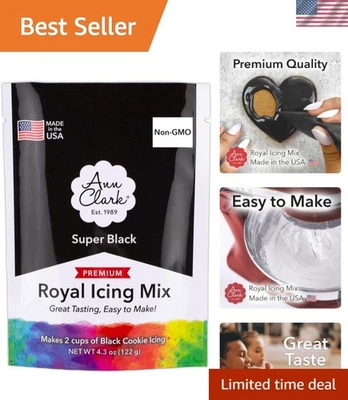 Quick & Easy Black Cookie Icing Mix - 4.3 oz, Perfect for Gingerbread Houses — 第 1/4 张图片
