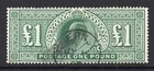 GB 1911 KEVII SG320 £1 Deep Green Fine Used 2mm Tear Cat £750