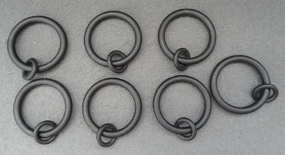 Hardware de restauración (7) Cortina cortina cortina cortina grande de hierro negro redondo de 1,25" Foto 1 de 4