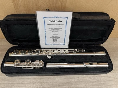 Flauta enchapada en plata con junta de cabeza de plata maciza Communhardt 2SH (reparada) Foto 1 de 4