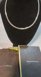 Ross-Simons Italian 6mm Sterling Silver Omega Necklace 18" New In Original Box - Picture 1 of 4