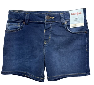 Cat & Jack Girls Ultimate Stretch Denim Shorts Size S (10/12) - Picture 1 of 7