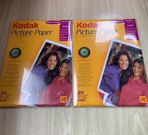 PAPIER PHOTO KODAK 25 feuilles brillant 190g/m² 210 x 297mm neuf scellé x 2 - Photo 1/5