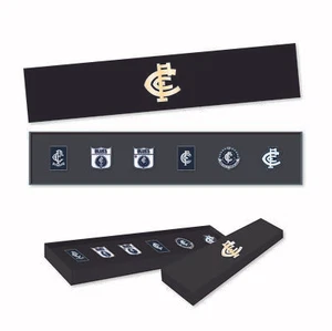 333474 CARLTON BLUES AFL TEAM SET OF 6 PIN COLLECTION SET IN PRESENTATION BOX - Picture 1 of 2