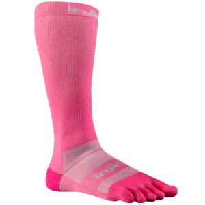 Injinji Toe Socks Compression Pink Womens Ex-Celerator SMALL Running Crossfit 