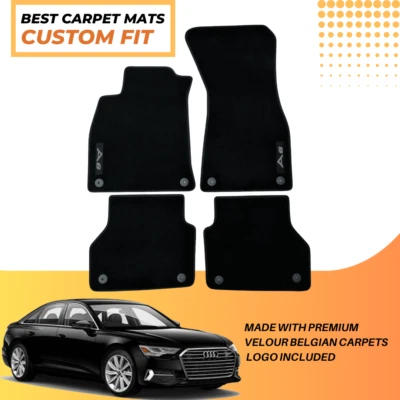 Tapetes de assoalho de carro carpete para Audi A6 2018-2025 tapetes de veludo impermeáveis forros automáticos - Imagem 1 de 3