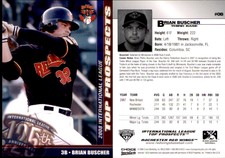 Brian Buscher 2008 Choice International League Top Prospects #8 Card