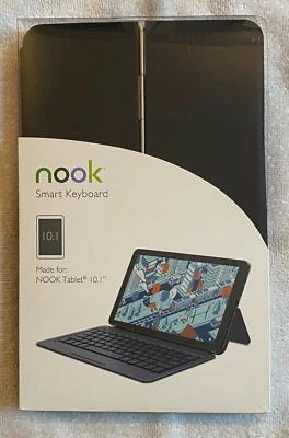 NOOK 10.1” Tablet Quick Connection Smart Keyboard - Black/Dark Blue Vinyl BNIP - Image 1 of 4