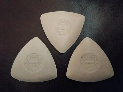 3x Hancock's Tailors White Chalk Triangles Marking Fabric & Material - Image 1 of 4