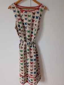 Laura Ashley sz 16 butterfly linen dress - Picture 1 of 2