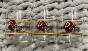 Vintage Washington Redskins Glass Tumbler Drinking Glass Whiskey Glass NFL - Picture 1 of 2