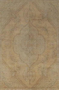 Geometric Traditional Distressed Living Room Rug 7x11 ft Hand-knotted Wool  - Picture 1 of 23