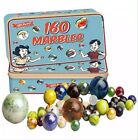 160 Traditional Assorted Colorful Classic Retro Glass Marbles Kids Game Gift New
