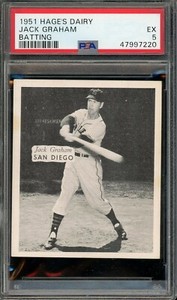 1950 Hage's Dairy Minor Jack Graham PSA 5 (PSA mislabel)