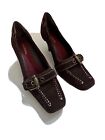 Aerosoles Brown Suede Leather Pumps Buckle Accent Women's 6B Shoes~comfy~style~