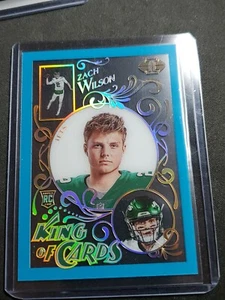 2021 PANINI ILLUSIONS ZACH WILSON KING OF CARDS LIGHT BLUE SP #103/299 JETS - Picture 1 of 2