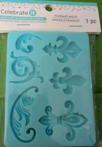 Silicone Fondant Mold Fleur De Lis 4" X 3" NEW Celebrate It - Picture 1 of 6