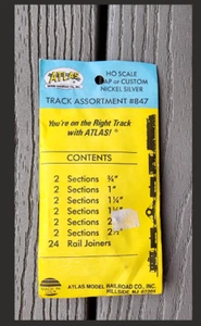 ATLAS 1/87 HO CODE 100 NICKEL SILVER STRAIGHT TRACK ASSORTMENT PACK ITEM 847 NIB - Picture 1 of 4