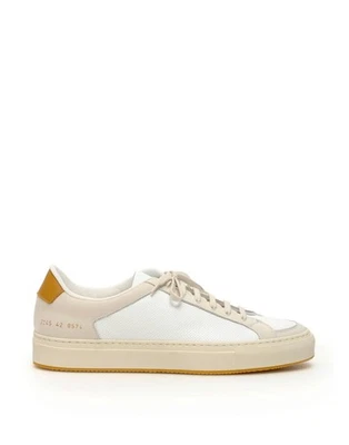 Common Projects Retro 70s Sneakers in White / Yellow, size 41 - BNWB, RRP £395 - Image 1 of 4