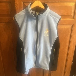 Polar Premium Collection Alaska Fleece Vest M Blue Black Full Zip Deep Pockets - Picture 1 of 8