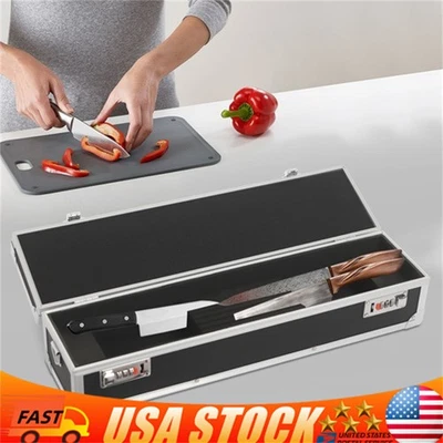 Estuche de Cuchillo para Chefs 8 Ranuras Portátil Organizador de Cuchillo Estuche de Cuchillo con Cerradura Foto 1 de 4