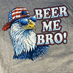 Beer Me Bro Eagle Patriotic Shirt XXXL NWT Freedom - Picture 1 of 5