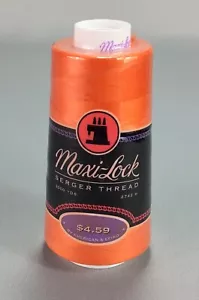 Maxi-Lock Serger Thread 32111 Toboggan Orange Polyester 3000 Yards Lot of 1 NWT - Picture 1 of 3